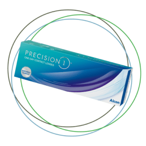Precision 1 contact lenses with Eye online 3 colour rings