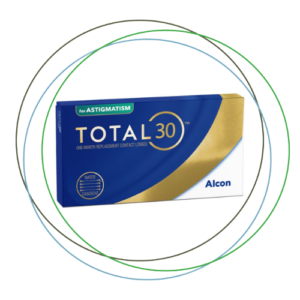 Dailies Total 30 for Astigmatism 6 Pack Contact Lenses box by Alcon