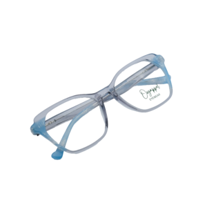 Grey-Blue Gradient Square Acetate Women’s Eyeglasses Front View