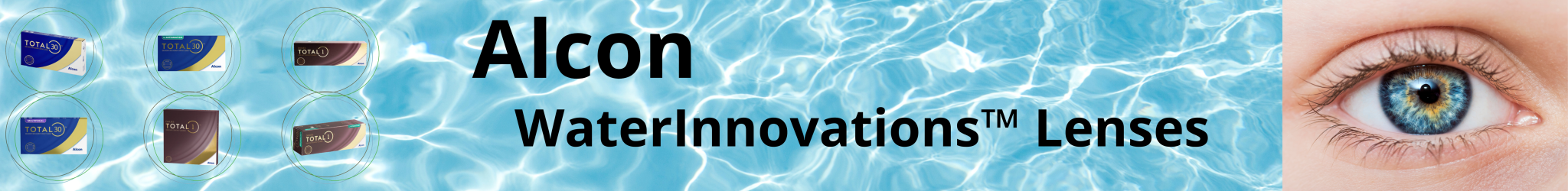 ALCON Water Gradient Technology Lenses Banner (2048 x 250 mm)
